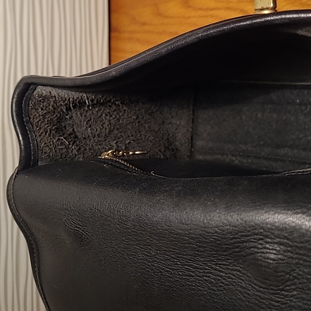Coach Black Leather Crossbody Bag with Gold Hardware - Picture 16 of 16